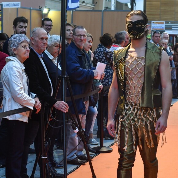Exclusif - Concours de créateurs de mode à la foire expo de Cherbourg-en-Cotentin sur le thème de l'Irlande dans la Grande Halle de La Cité de la Mer à Cherbourg-en-Cotentin, France, le 31 octobre 2016.