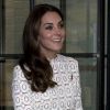 Kate Middleton, duchesse de Cambridge, était conviée en sa qualité de marraine de l'association Action on Addiction à une projection privée de courts métrages réalisés par d'anciens addicts dans le cadre du Recovery Street Film Festival chez Working Title, à Londres le 3 novembre 2016.