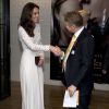 Kate Middleton, duchesse de Cambridge, était conviée en sa qualité de marraine de l'association Action on Addiction à une projection privée de courts métrages réalisés par d'anciens addicts dans le cadre du Recovery Street Film Festival chez Working Title, à Londres le 3 novembre 2016.