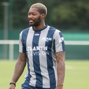 Djibril Cissé lors du tournoi de football Media Cup organisé à Meudon, le 2 juillet 2016.