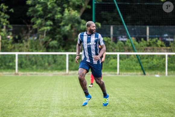 Djibril Cissé lors du tournoi de football Media Cup organisé à Meudon, le 2 juillet 2016.