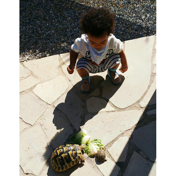 Gabriel, le petit dernier de Djibril Cissé, ami des animaux.