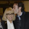 Mireille Darc et Anthony Delon - Vernissage de l'exposition des photographies de Mireille Darc chez Artcurial à Paris le 21 janvier 2016.