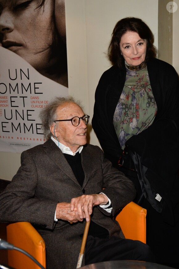 Anouk Aimée et Jean-Louis Trintignant - People à la projection du film "Un homme et une femme" en version restaurée, pour fêter les 50 ans du film ainsi que les 13 ans de Sophie Dulac Distribution au cinéma L'Arlequin, à Paris, le 6 novembre 2016. © Coadic Guirec/Bestimage