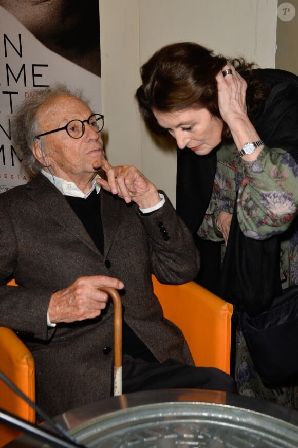 Anouk Aimée et Jean-Louis Trintignant - People à la projection du film "Un homme et une femme" en version restaurée, pour fêter les 50 ans du film ainsi que les 13 ans de Sophie Dulac Distribution au cinéma L'Arlequin, à Paris, le 6 novembre 2016. © Coadic Guirec/Bestimage