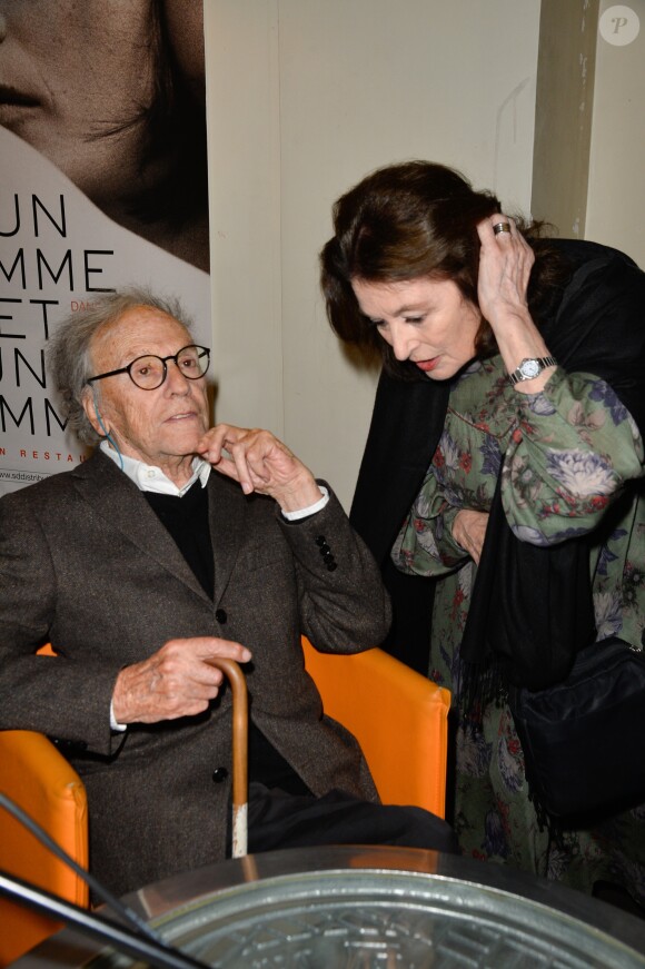 Anouk Aimée et Jean-Louis Trintignant - People à la projection du film "Un homme et une femme" en version restaurée, pour fêter les 50 ans du film ainsi que les 13 ans de Sophie Dulac Distribution au cinéma L'Arlequin, à Paris, le 6 novembre 2016. © Coadic Guirec/Bestimage