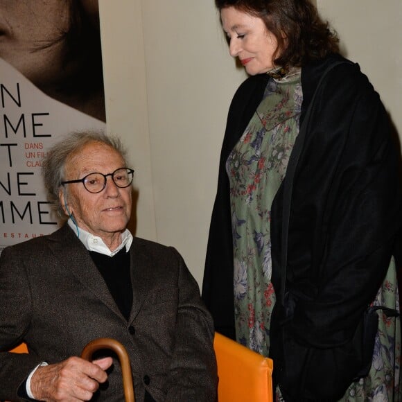 Anouk Aimée et Jean-Louis Trintignant - People à la projection du film "Un homme et une femme" en version restaurée, pour fêter les 50 ans du film ainsi que les 13 ans de Sophie Dulac Distribution au cinéma L'Arlequin, à Paris, le 6 novembre 2016. © Coadic Guirec/Bestimage