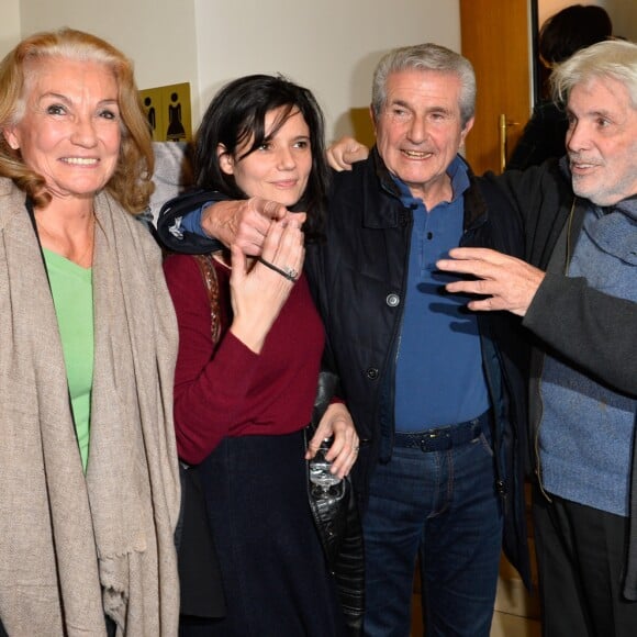 Martine Lelouch, Salomé Lelouch, Claude Lelouch, Pierre Barouh - People à la projection du film "Un homme et une femme" en version restaurée, pour fêter les 50 ans du film ainsi que les 13 ans de Sophie Dulac Distribution au cinéma L'Arlequin, à Paris, le 6 novembre 2016. © Coadic Guirec/Bestimage