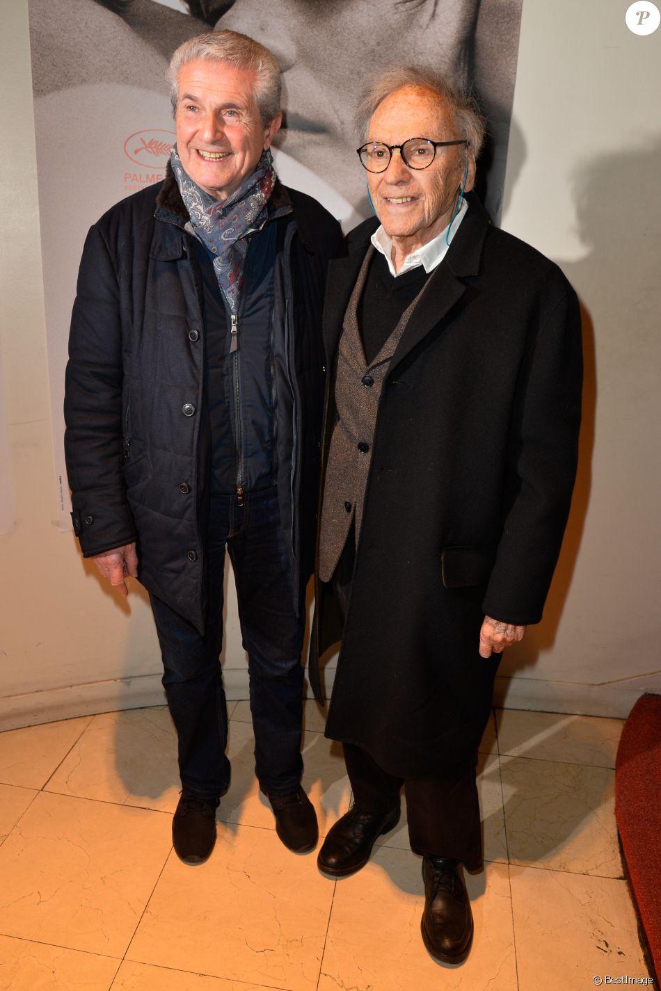 Un Homme Et Une Femme Distribution Claude Lelouch et Jean-Louis Trintignant - People à la projection du