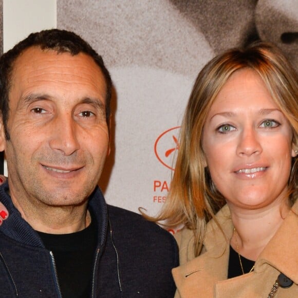 Zinedine Soualem et sa compagne Caroline Faindt - People à la projection du film "Un homme et une femme" en version restaurée, pour fêter les 50 ans du film ainsi que les 13 ans de Sophie Dulac Distribution au cinéma L'Arlequin, à Paris, le 6 novembre 2016. © Coadic Guirec/Bestimage