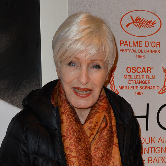 Nicole Croisille - People à la projection du film "Un homme et une femme" en version restaurée, pour fêter les 50 ans du film ainsi que les 13 ans de Sophie Dulac Distribution au cinéma L'Arlequin, à Paris, le 6 novembre 2016. © Coadic Guirec/Bestimage