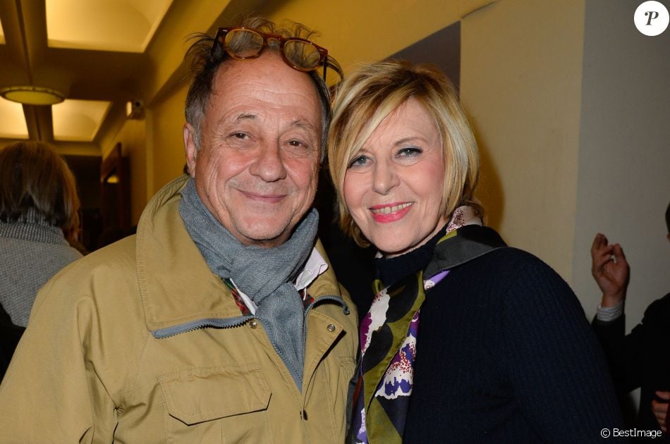 Distribution De Un Homme Et Une Femme Chantal Ladesou et son mari Michel Ansault - People à la projection du