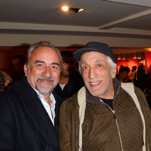 Antoine Duléry et Gérard Darmon - People à la projection du film "Un homme et une femme" en version restaurée, pour fêter les 50 ans du film ainsi que les 13 ans de Sophie Dulac Distribution au cinéma L'Arlequin, à Paris, le 6 novembre 2016. © Coadic Guirec/Bestimage