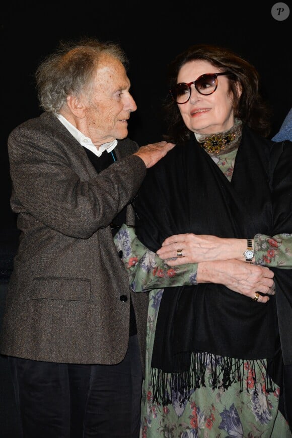 Anouk Aimée et Jean-Louis Trintignant - People à la projection du film "Un homme et une femme" en version restaurée, pour fêter les 50 ans du film ainsi que les 13 ans de Sophie Dulac Distribution au cinéma L'Arlequin, à Paris, le 6 novembre 2016. © Coadic Guirec/Bestimage