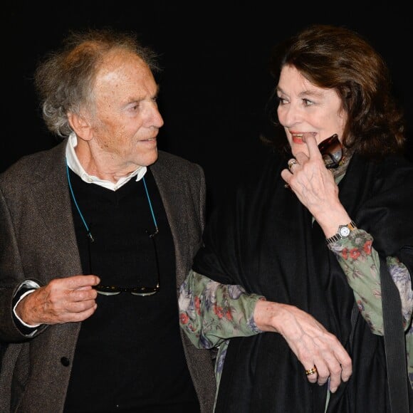 Anouk Aimée et Jean-Louis Trintignant - People à la projection du film "Un homme et une femme" en version restaurée, pour fêter les 50 ans du film ainsi que les 13 ans de Sophie Dulac Distribution au cinéma L'Arlequin, à Paris, le 6 novembre 2016. © Coadic Guirec/Bestimage