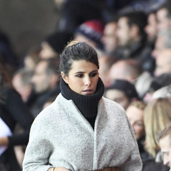 Karine Ferri lors du match PSG-Rennes au Parc des Princes à Paris le 6 novembre 2016 (victoire 4-0 du PSG).