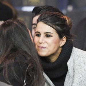 Karine Ferri lors du match PSG-Rennes au Parc des Princes à Paris le 6 novembre 2016 (victoire 4-0 du PSG).