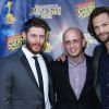 Jensen Ackles, Eric Kripke, Jared Padalecki lors des Saturn Awards 2016 à Burbank, le 22 juin 2016.