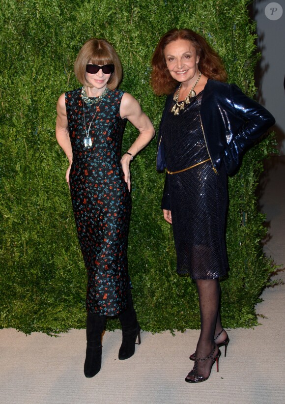 Anna Wintour et Diane Von Furstenberg - Finale du 2016 CFDA/Vogue Fashion Fund aux Spring Studios. New York, le 7 novembre 2016.