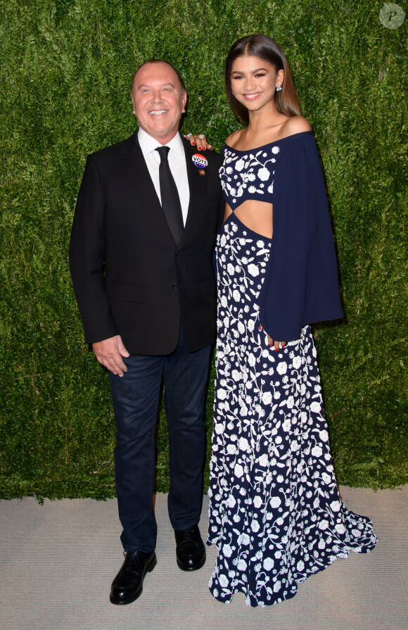 Michael Kors et Zendaya - Finale du 2016 CFDA/Vogue Fashion Fund aux Spring Studios. New York, le 7 novembre 2016.