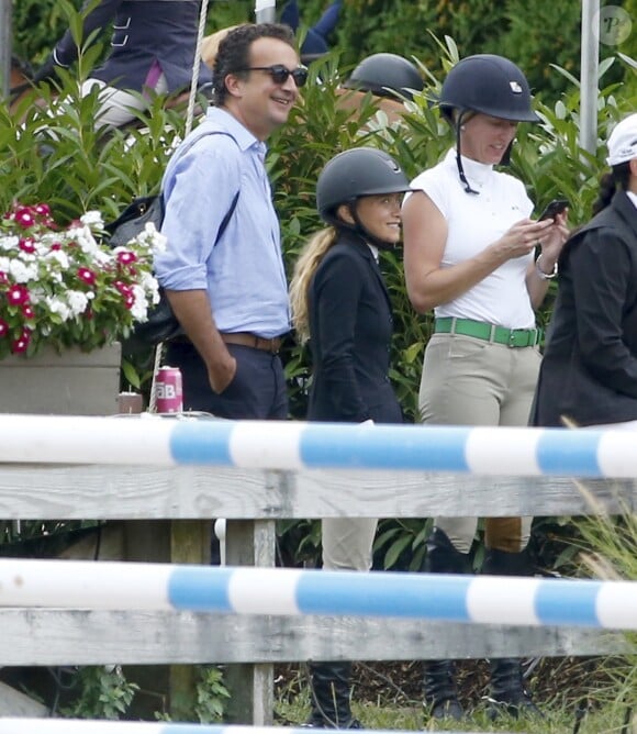 Exclusif - Olivier Sarkozy et sa femme Mary-Kate Olsen au jumping "Hampton Classic Horse Show " à Bridgehampton près de New York, le 1er septembre 2016.