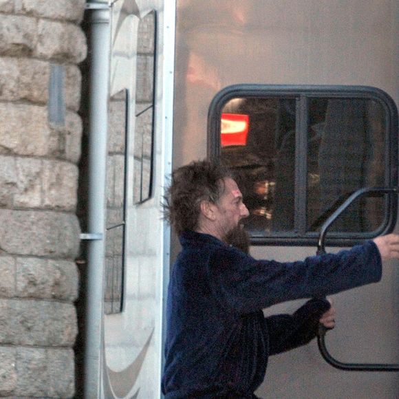 Sean Penn méconnaissable sur le tournage du film 'The Professor and the Madman' à Dublin, le 8 novembre 2016.
