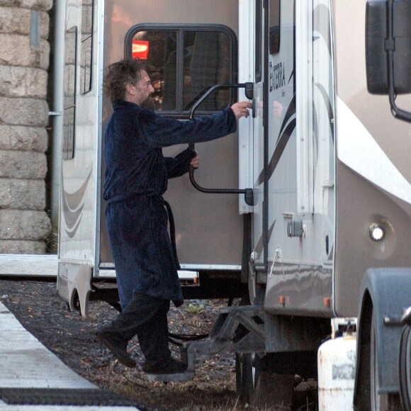 Sean Penn sur le tournage du film 'The Professor and the Madman' à Dublin, le 8 novembre 2016.