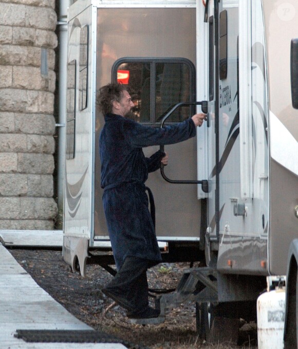 Sean Penn méconnaissable sur le tournage du film 'The Professor and the Madman' à Dublin, le 8 novembre 2016.