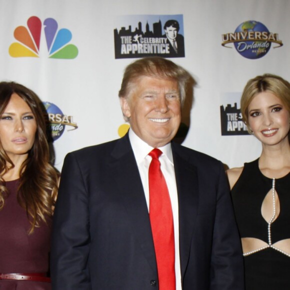 Eric Trump, Barron Trump, Melania Trump, Donald Trump, Ivanka Trump, Donald Trump Jr. - Soirée de la série "The Celebrity Apprentice" à New York le 18 février 2015.