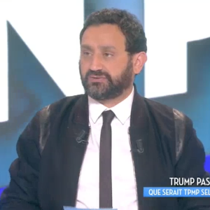 Cyril Hanouna a fait évacuer le plateau de "Touche pas à mon poste" (C8) afin de dénoncer la politique de Donald Trump. Le 9 novembre 2016.