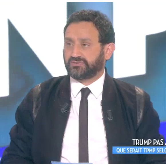 Cyril Hanouna a fait évacuer le plateau de "Touche pas à mon poste" (C8) afin de dénoncer la politique de Donald Trump. Le 9 novembre 2016.