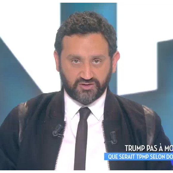 Cyril Hanouna a fait évacuer le plateau de "Touche pas à mon poste" (C8) afin de dénoncer la politique de Donald Trump. Le 9 novembre 2016.