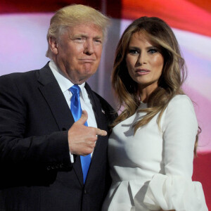 Donald Trump et sa femme Melania Trump lors du 1er jour de la convention républicaine à Cleveland, le 18 juillet 2016.