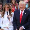 Donald Trump et sa femme Melania Trump participent à l'émission "Today" à la Trump Town Hall, Rockefeller Plaza à New York, le 21 avril 2016.