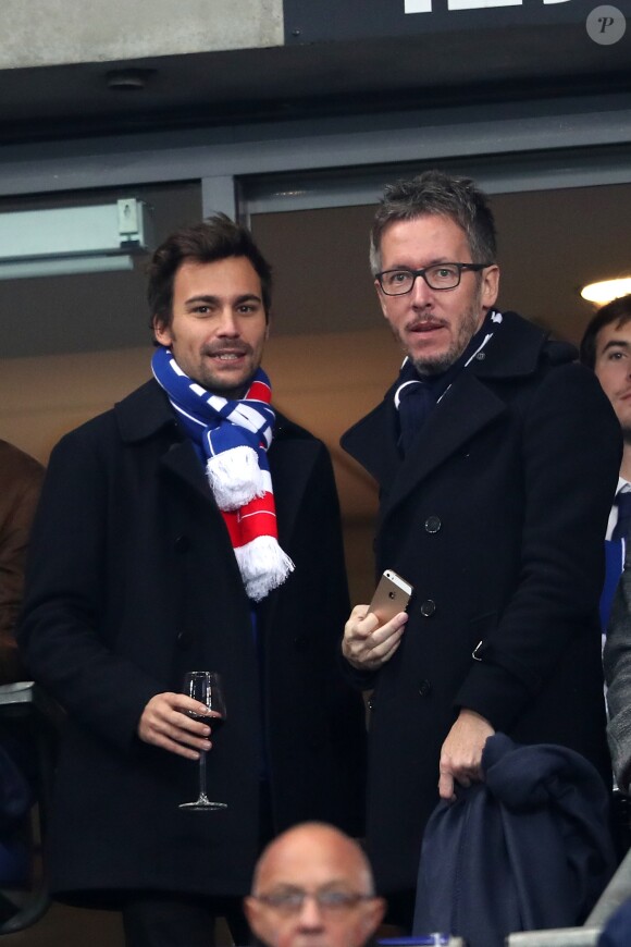 Bertrand Chameroy et Jean-Luc Lemoine - Match de qualification de la coupe du monde de football 2018, France contre Suède au Stade de France à Saint-Denis, France, le 11 novembre 2016. © Cyril Moreau/Bestimage