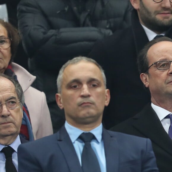 Le président de la République François Hollande - Match de qualification de la coupe du monde de football 2018, France contre Suède au Stade de France à Saint-Denis, France, le 11 novembre 2016. © Cyril Moreau/Bestimage