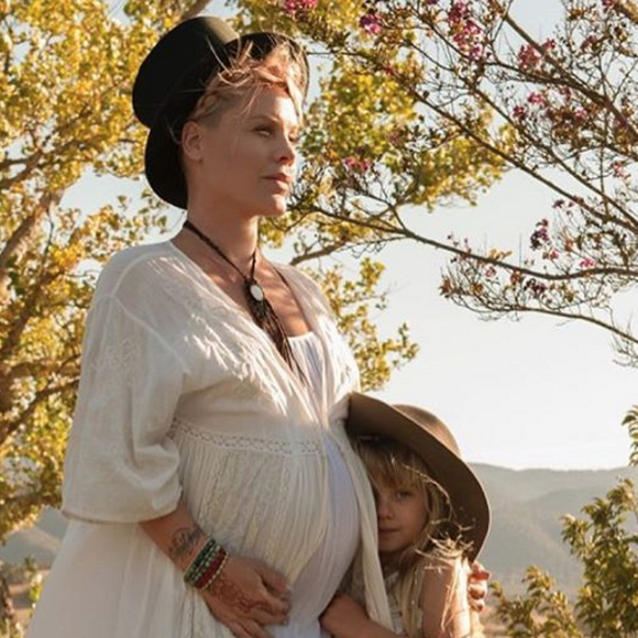 Pink annonce sa seconde grossesse sur Instagram, le 12 novembre 2016.