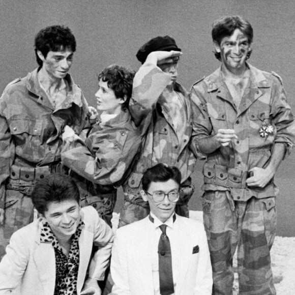 Corine Marienneau, Richard Kolinka, Jean-Louis Aubert et Louis Bertignac du groupe Téléphone en 1982.