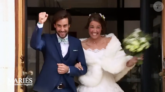 Tiffany et Thomas lors de leur mariage dans Mariés au premier regard, épisode 2, diffusé sur M6 le 14 novembre 2016
