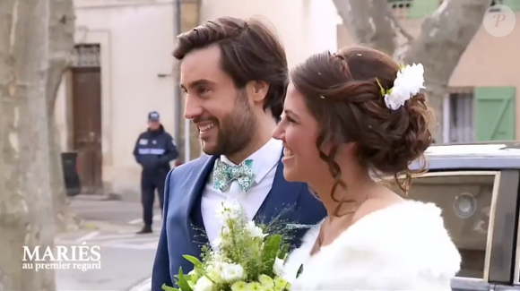 Tiffany et Thomas lors de leur mariage dans Mariés au premier regard, épisode 2, diffusé sur M6 le 14 novembre 2016