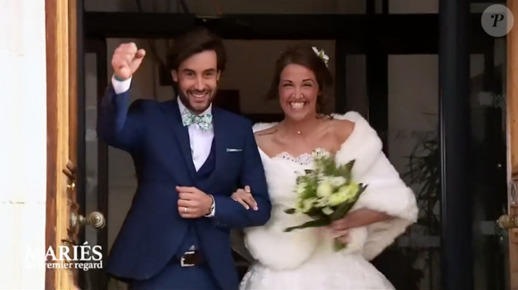 Tiffany et Thomas lors de leur mariage dans Mariés au premier regard, épisode 2, diffusé sur M6 le 14 novembre 2016