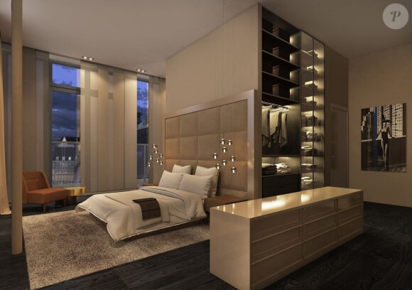 Exclusif - Illustrations de l'appartement le plus cher d'Amsterdam que Justin Bieber vient d'acheter 24,5 millions d'euros le 28 octobre 2016. L'appartement, aménagé par l'architecte Cees Van Dam, est mitoyen du Grand Hôtel Krasnapolsky. De l'autre côté du square ce trouve le palais royal. Justin Bieber sera donc un proche voisin du roi et de la reine des Pays-Bas.