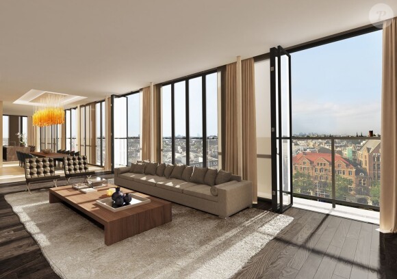 Exclusif - Illustrations de l'appartement le plus cher d'Amsterdam que Justin Bieber vient d'acheter 24,5 millions d'euros le 28 octobre 2016. L'appartement, aménagé par l'architecte Cees Van Dam, est mitoyen du Grand Hôtel Krasnapolsky. De l'autre côté du square ce trouve le palais royal. Justin Bieber sera donc un proche voisin du roi et de la reine des Pays-Bas.