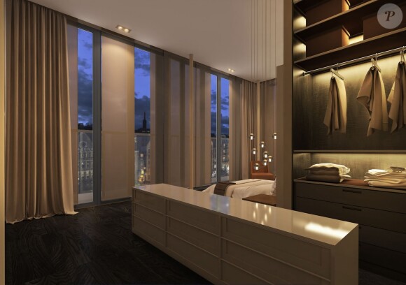 Exclusif - Illustrations de l'appartement le plus cher d'Amsterdam que Justin Bieber vient d'acheter 24,5 millions d'euros le 28 octobre 2016. L'appartement, aménagé par l'architecte Cees Van Dam, est mitoyen du Grand Hôtel Krasnapolsky. De l'autre côté du square ce trouve le palais royal. Justin Bieber sera donc un proche voisin du roi et de la reine des Pays-Bas.