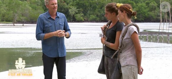 Denis Brogniart, Jesta, Julie - "Koh-Lanta, L'île au trésor", le 18 novembre 2016 sur TF1.