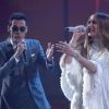 Marc Anthony et Jennifer Lopez interprétant leur titre "Olvidame Y Pega La Vuelta" lors de la 17e édition des Latin Grammy Awards au T-Mobile Arena à Las Vegas le 17 novembre 2016
