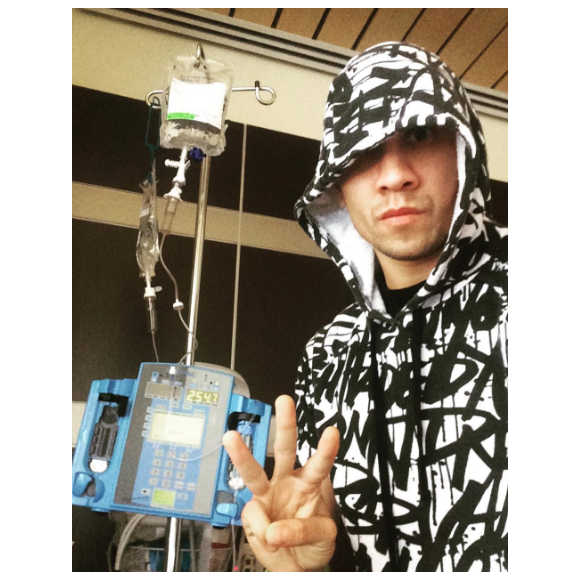 Taboo des Black Eyed Peas lors de sa chimiothérapie, il y a deux ans. Il s'est battu contre un cancer des testicules. Photo publiée sur Instagram le 17 novembre 2016