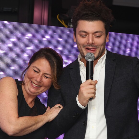 Exclusif - Kev Adams et Muriel Hattab - Dîner de gala au profit de l'association "Princesse Margot", dont Muriel Hattab est la présidente et qui a été créée après le décès de sa fille, au Pavillon Royal à Paris. Le 14 Novembre 2016. © Denis Guignebourg / BestImage