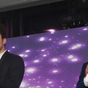 Exclusif - Stéphane Freiss, Muriel Hattab, Kev Adams et Bernard Montiel - Dîner de gala au profit de l'association "Princesse Margot", dont Muriel Hattab est la présidente et qui a été créée après le décès de sa fille, au Pavillon Royal à Paris. Le 14 Novembre 2016. © Denis Guignebourg / BestImage