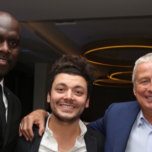 Exclusif - Pascal Gentil, Kev Adams et Christian Courtin (PDG Clarins) - Dîner de gala au profit de l'association "Princesse Margot", dont Muriel Hattab est la présidente et qui a été créée après le décès de sa fille, au Pavillon Royal à Paris. Le 14 Novembre 2016. © Denis Guignebourg / BestImage